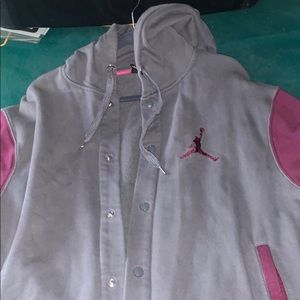 Jordan varsity button up hoodie